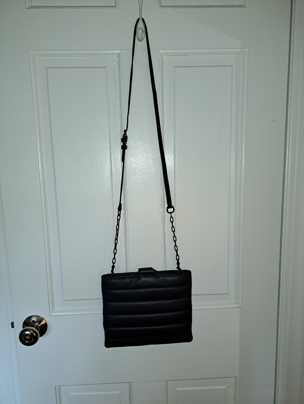 Classic Black Quilted Crossbody / Wristlet Bag